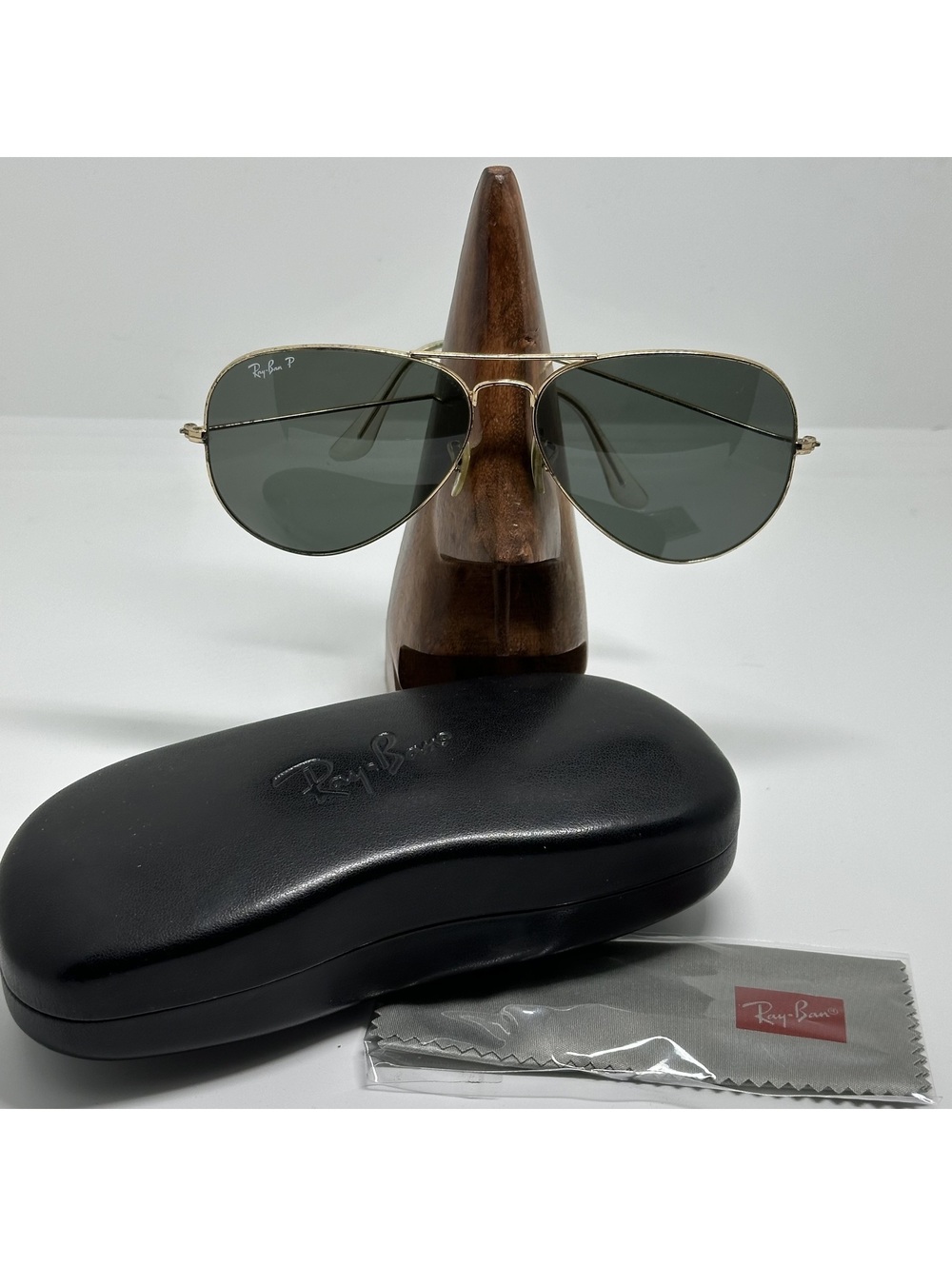 Ray-Ban Classic Aviator Sunglasses Gold Frame Green Lenses